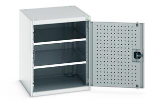Bott Tool Storage Cupboards for workshops with Shelves and or Perfo Doors Bott Perfo Door Cupboard 650Wx650Dx800mmH - 2 Shelves